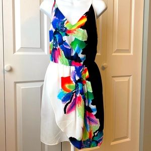 Floral Faux Wrap Dress